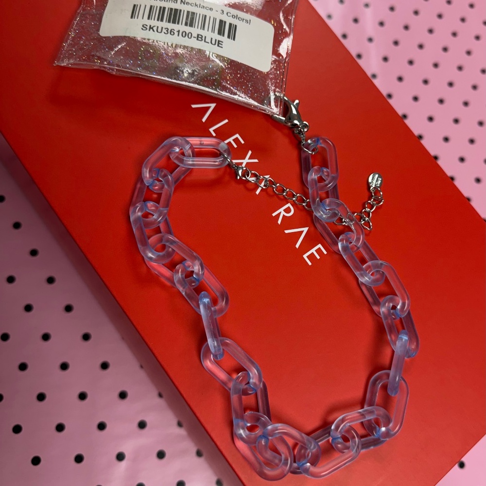 By Alexa Rae Poolin Around Necklace Blue NWT